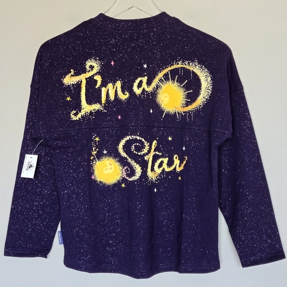 NWT 2023 Disney Parks Wish Movie Spirit Jersey I'm A Star Kids Purple Large - Picture 2 of 13